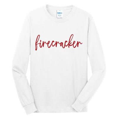 Firecracker 4th Of July Tall Long Sleeve T-Shirt