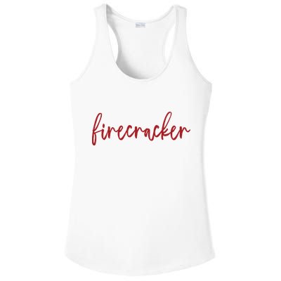 Firecracker 4th Of July Ladies PosiCharge Competitor Racerback Tank