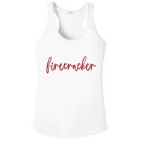 Firecracker 4th Of July Ladies PosiCharge Competitor Racerback Tank