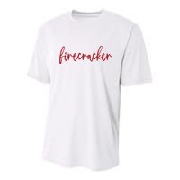 Firecracker 4th Of July Youth Performance Sprint T-Shirt