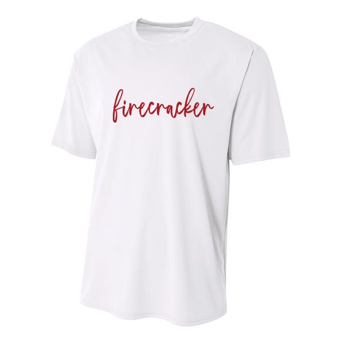 Firecracker 4th Of July Youth Performance Sprint T-Shirt