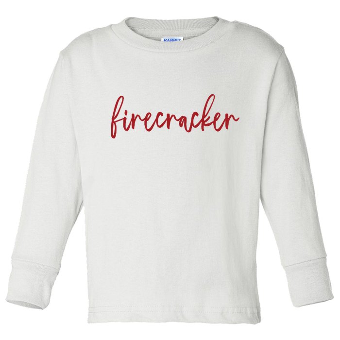 Firecracker 4th Of July Toddler Long Sleeve Shirt