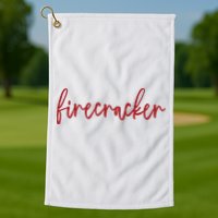 Firecracker 4th Of July Golf Towel
