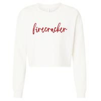 Firecracker 4th Of July Cropped Pullover Crew