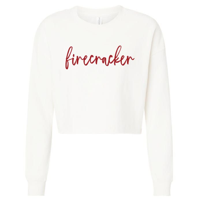 Firecracker 4th Of July Cropped Pullover Crew