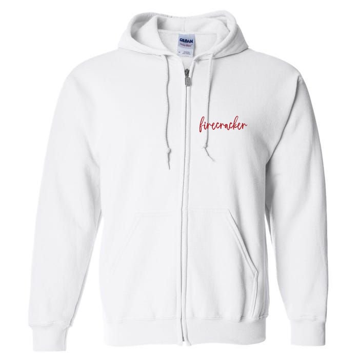 Firecracker 4th Of July Full Zip Hoodie