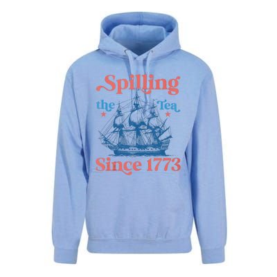 Funny 4th Of July Spilling The Tea Since 1773 Fourth Of July Unisex Surf Hoodie