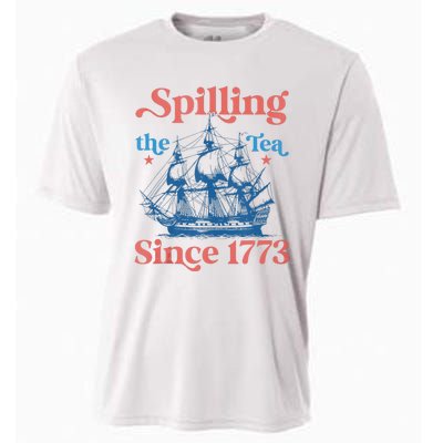 Funny 4th Of July Spilling The Tea Since 1773 Fourth Of July Cooling Performance Crew T-Shirt