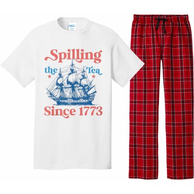 Funny 4th Of July Spilling The Tea Since 1773 Fourth Of July Pajama Set