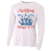 Funny 4th Of July Spilling The Tea Since 1773 Fourth Of July Cooling Performance Long Sleeve Crew