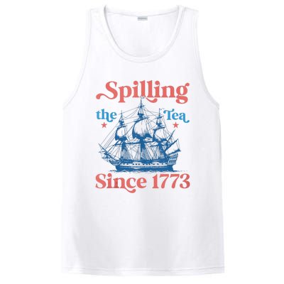 Funny 4th Of July Spilling The Tea Since 1773 Fourth Of July PosiCharge Competitor Tank