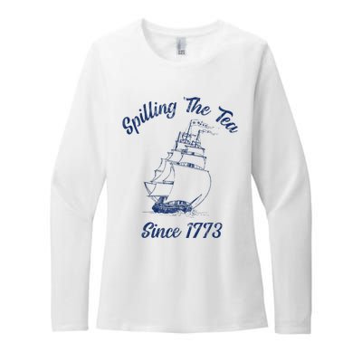 Fun 4th Of July Spilling The Tea Since 1773 History Teacher Womens CVC Long Sleeve Shirt