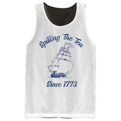 Fun 4th Of July Spilling The Tea Since 1773 History Teacher Mesh Reversible Basketball Jersey Tank