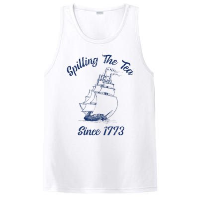 Fun 4th Of July Spilling The Tea Since 1773 History Teacher PosiCharge Competitor Tank