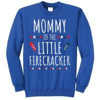 Funny 4th Of July Birthday Mommy Of The Little Firecracker Gift Sweatshirt