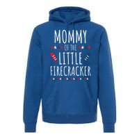 Funny 4th Of July Birthday Mommy Of The Little Firecracker Gift Premium Hoodie