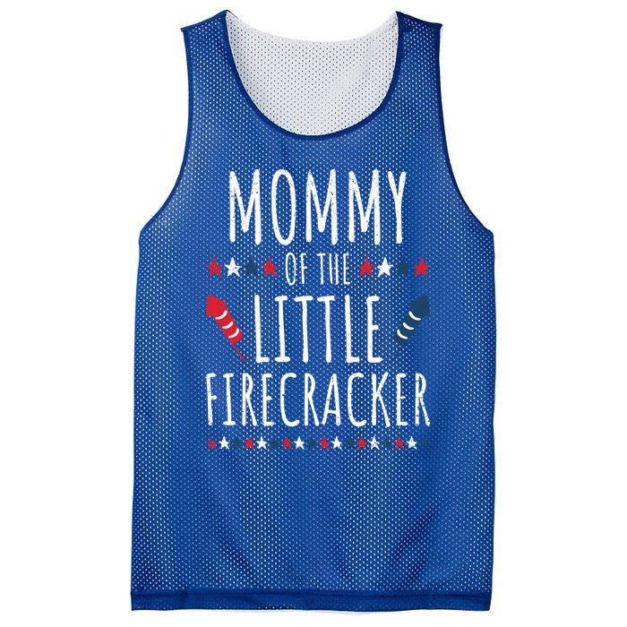 Funny 4th Of July Birthday Mommy Of The Little Firecracker Gift Mesh Reversible Basketball Jersey Tank