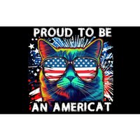 Funny 4th Of July Cat | Proud To Be An Americat Bumper Sticker