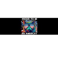 Funny 4th Of July Cat | Proud To Be An Americat Bumper Sticker