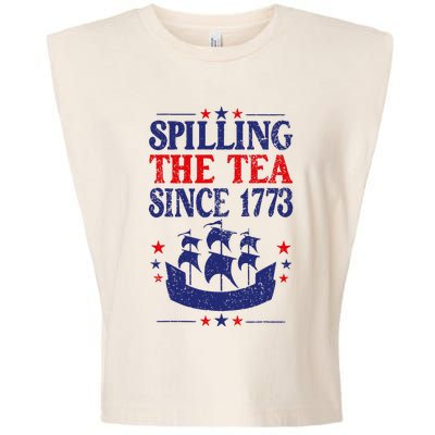 Fun 4th Of July Spilling The Tea Since 1773 Teacher Garment-Dyed Women's Muscle Tee