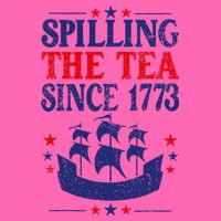 Fun 4th Of July Spilling The Tea Since 1773 Teacher Stripe Pom Pom Beanie