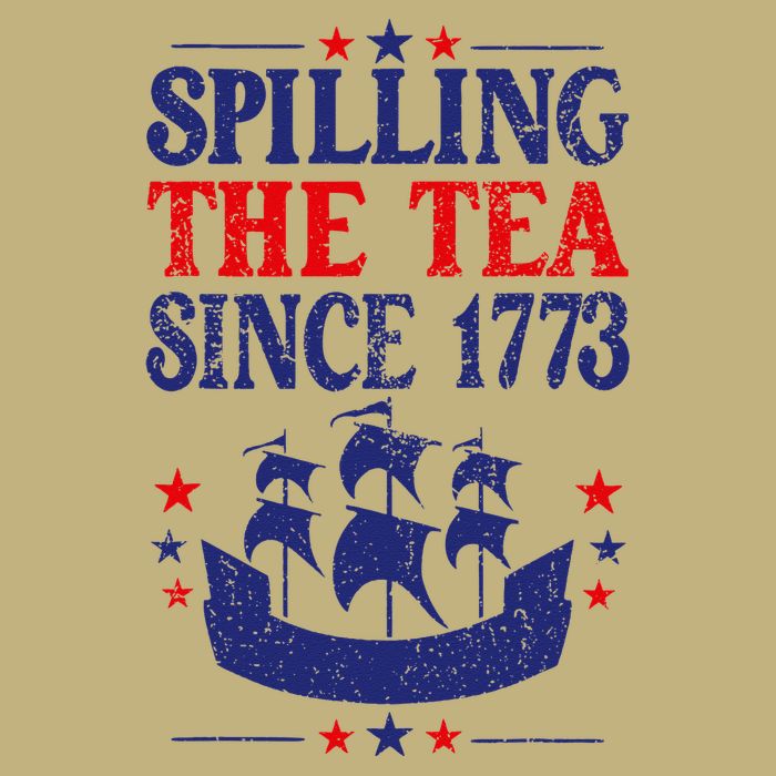 Fun 4th Of July Spilling The Tea Since 1773 Teacher Cooling Performance Long Sleeve Crew