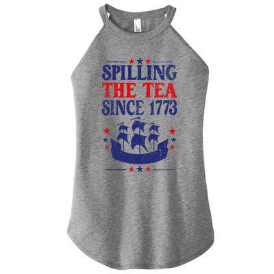 Fun 4th Of July Spilling The Tea Since 1773 Teacher Women’s Perfect Tri Rocker Tank