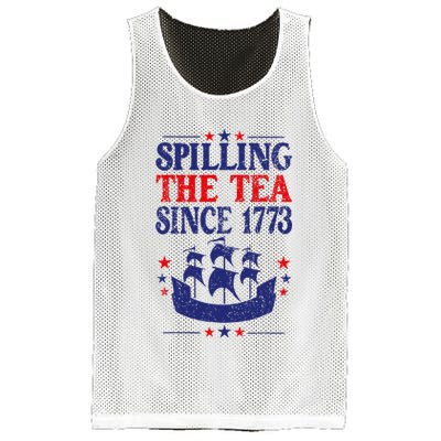 Fun 4th Of July Spilling The Tea Since 1773 Teacher Mesh Reversible Basketball Jersey Tank
