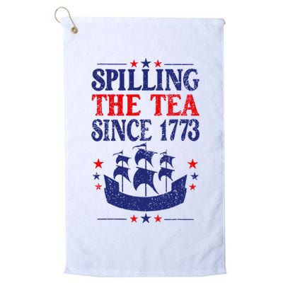 Fun 4th Of July Spilling The Tea Since 1773 Teacher Golf Towel