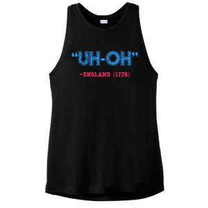 Funny 4th Of July Shirt Uh Oh England 1776 Ladies PosiCharge Tri-Blend Wicking Tank