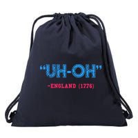 Funny 4th Of July Shirt Uh Oh England 1776 Drawstring Bag