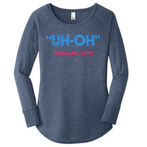 Funny 4th Of July Shirt Uh Oh England 1776 Women's Perfect Tri Tunic Long Sleeve Shirt