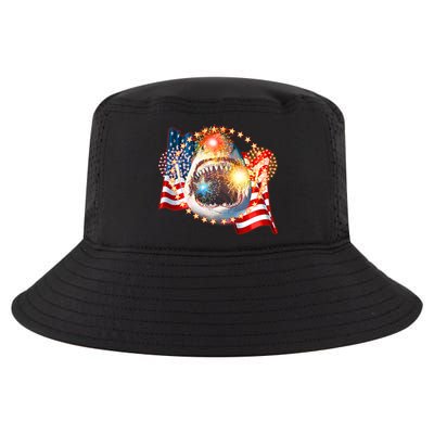 Fourth 4th Of July Fireworks Shark Cool Comfort Performance Bucket Hat