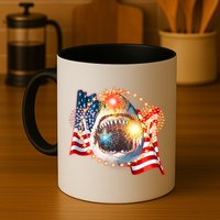 Fourth 4th Of July Fireworks Shark Mug