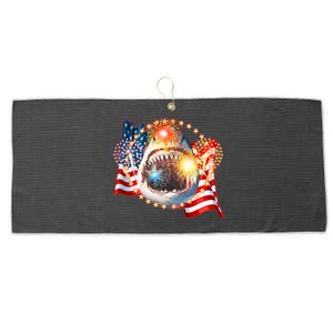 Fourth 4th Of July Fireworks Shark Large Microfiber Waffle Golf Towel