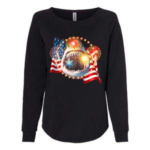 Fourth 4th Of July Fireworks Shark Womens California Wash Sweatshirt