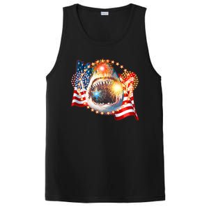 Fourth 4th Of July Fireworks Shark PosiCharge Competitor Tank