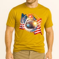 Fourth 4th Of July Fireworks Shark Performance Shirt