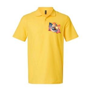 Fourth 4th Of July Fireworks Shark Softstyle Adult Sport Polo