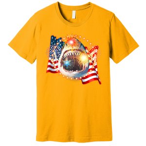 Fourth 4th Of July Fireworks Shark Premium T-Shirt