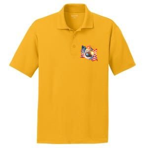 Fourth 4th Of July Fireworks Shark PosiCharge RacerMesh Polo