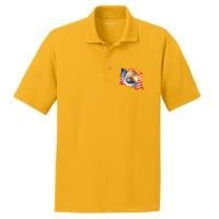 Fourth 4th Of July Fireworks Shark PosiCharge RacerMesh Polo