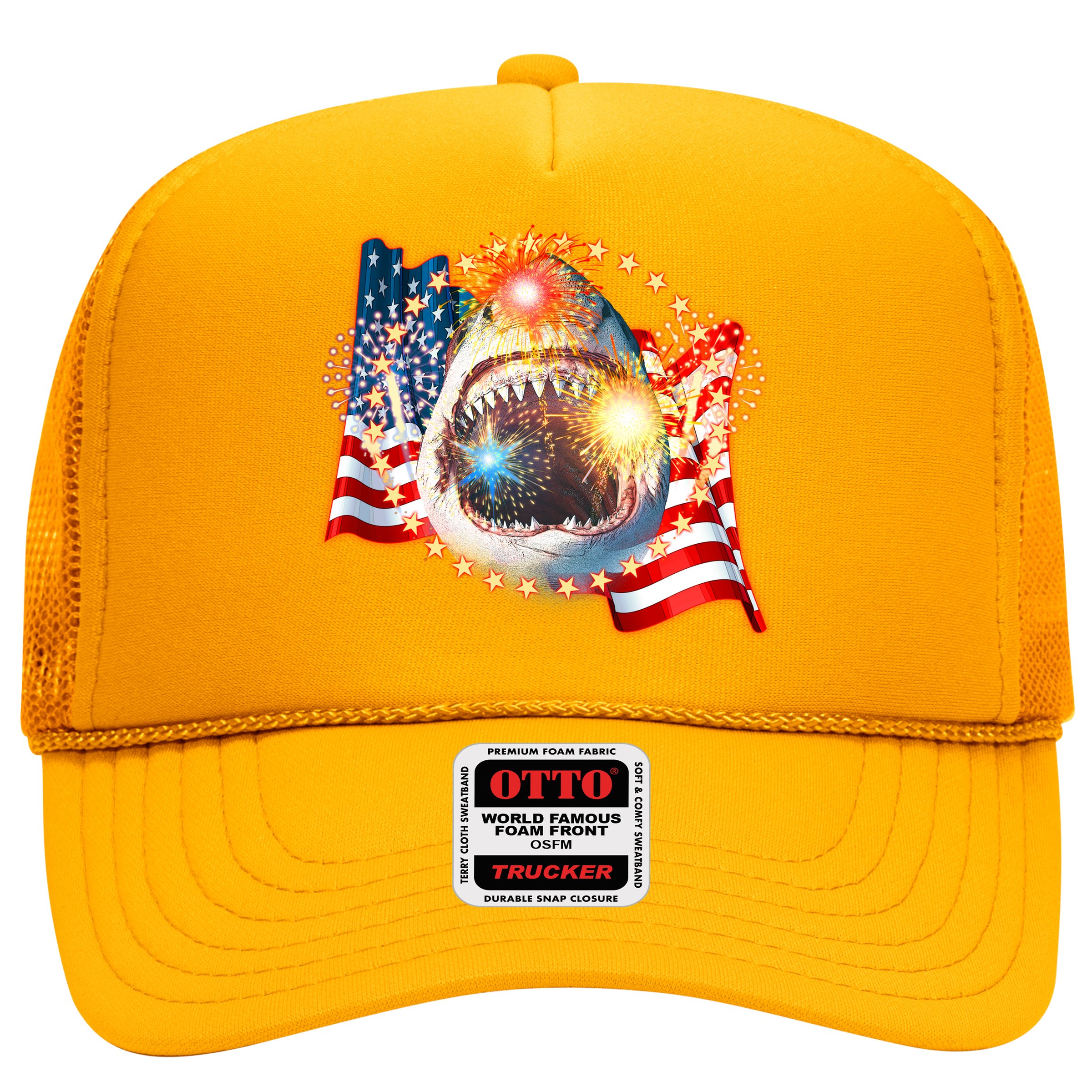 Fourth 4th Of July Fireworks Shark Hat