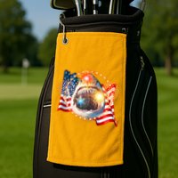 Fourth 4th Of July Fireworks Shark Golf Towel