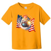 Fourth 4th Of July Fireworks Shark Toddler T-Shirt