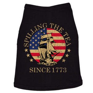 Funny 4th Of July Spilling The Tea Since 1773 Fourth Of July Doggie Tank