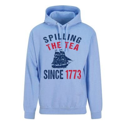 Fun 4th Of July Spilling The Tea Since 1773 History Teacher Unisex Surf Hoodie