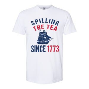 Fun 4th Of July Spilling The Tea Since 1773 History Teacher Softstyle® CVC T-Shirt