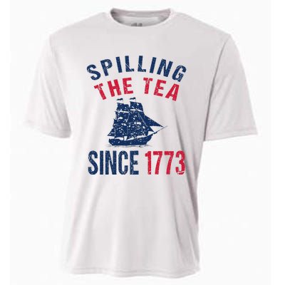 Fun 4th Of July Spilling The Tea Since 1773 History Teacher Cooling Performance Crew T-Shirt