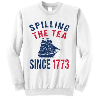 Fun 4th Of July Spilling The Tea Since 1773 History Teacher Sweatshirt